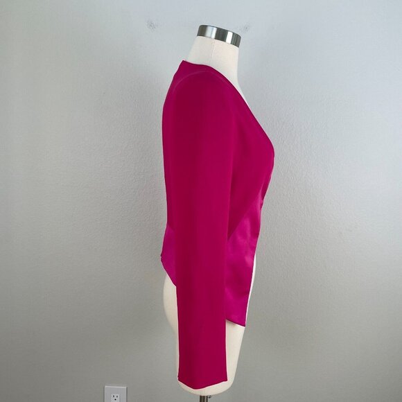 Aryn K. Womens Size Small Fuchsia Blazer Hook Closure Jacket Sexy - Picture 5 of 13